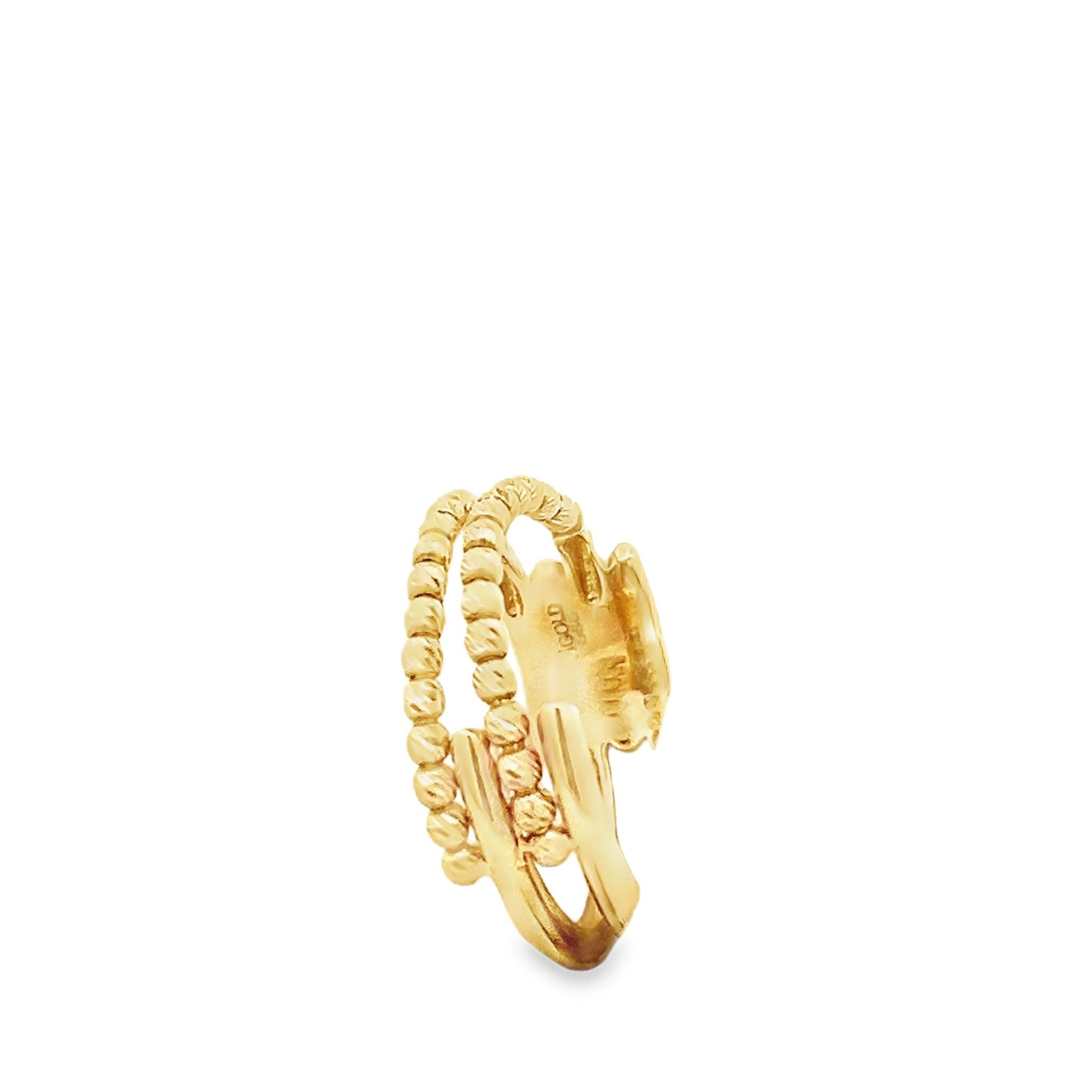 14ct Solid Yellow Gold Fancy Multi Colour Ring 2021483 - FJewellery