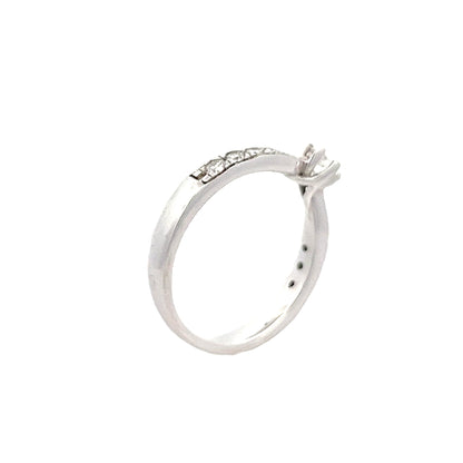 14ct white gold ring with stones 03001177 - FJewellery