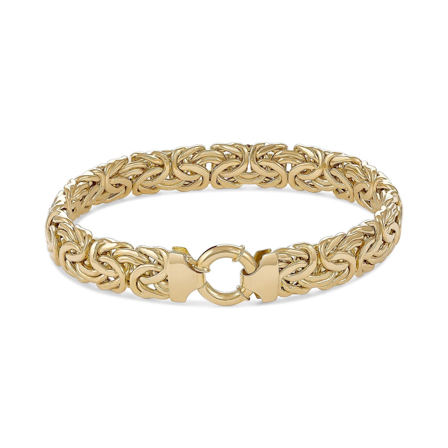 14ct Yellow Gold Byzantine Chain Bracelet - FJewellery