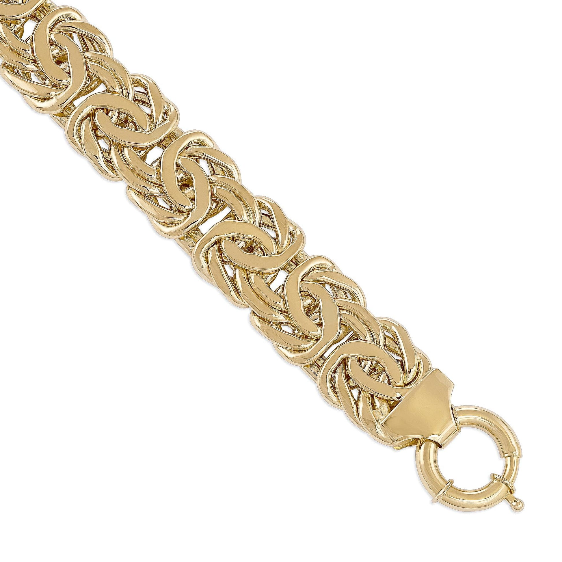 14ct Yellow Gold Byzantine Chain Bracelet - FJewellery