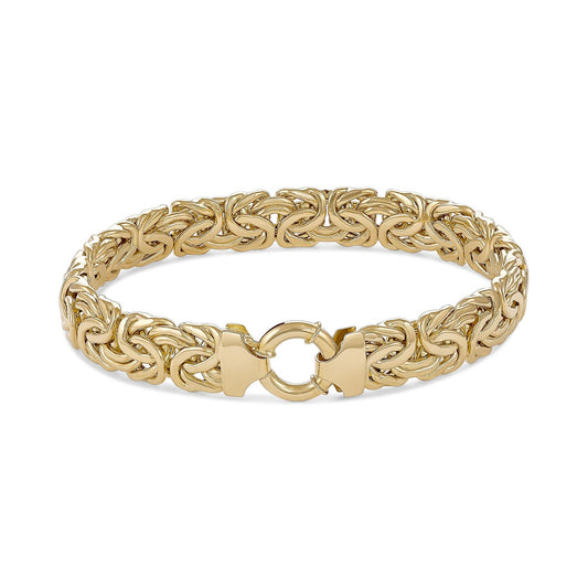 14ct Yellow Gold Byzantine Chain Bracelet - FJewellery