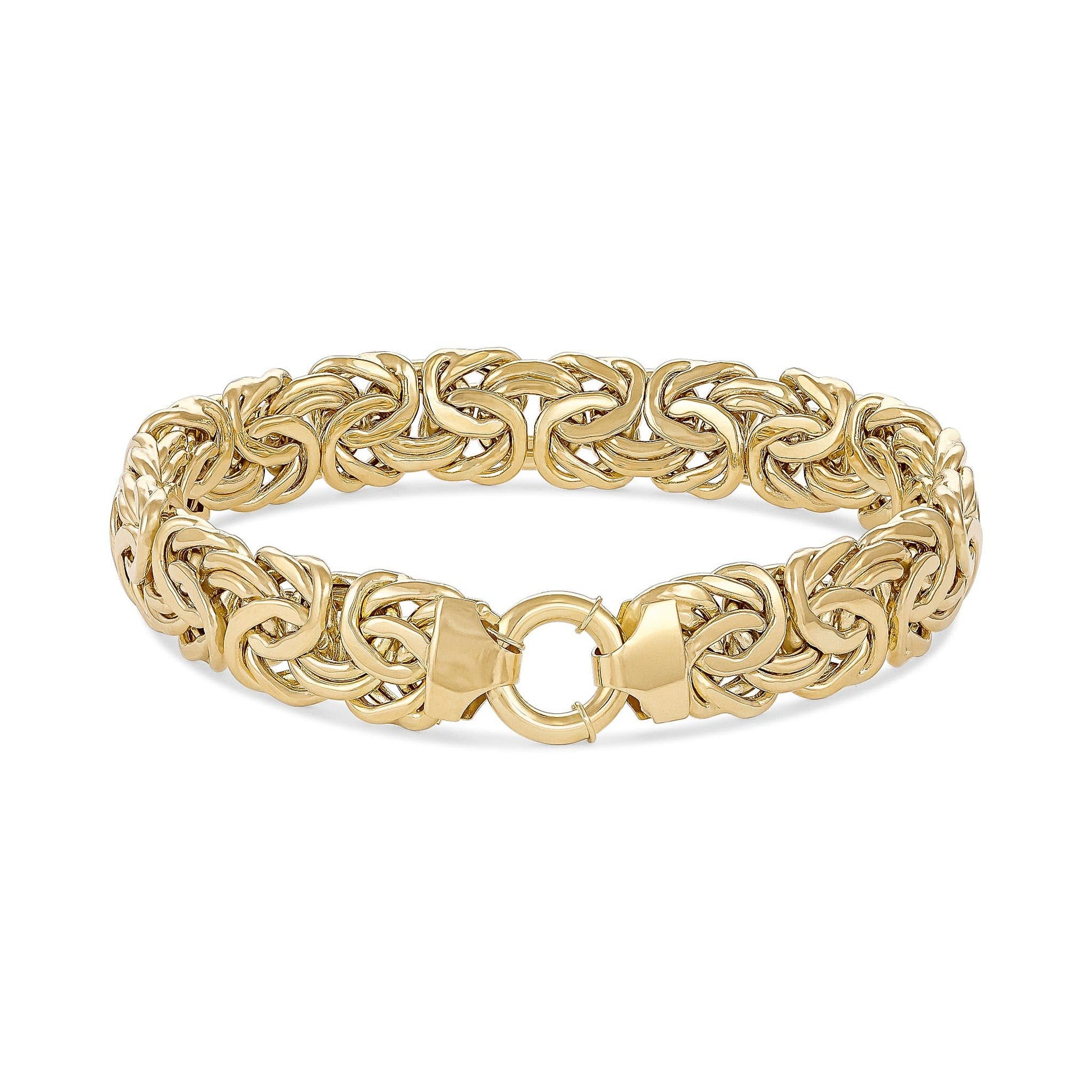 14ct Yellow Gold Byzantine Chain Bracelet - FJewellery