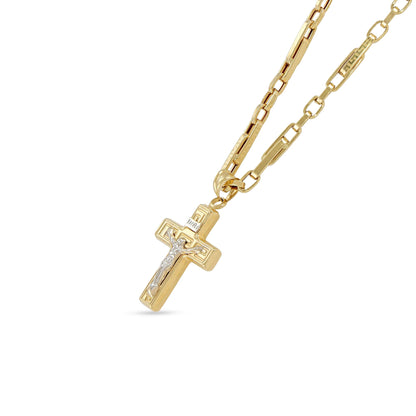 14ct yellow gold chain with cross 06003944 - FJewellery