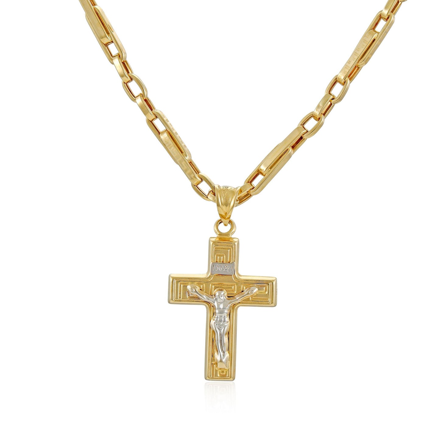 14ct yellow gold chain with cross 06003944 - FJewellery