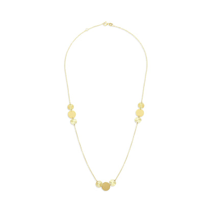 14ct Yellow Gold Circle Detail Necklace - FJewellery