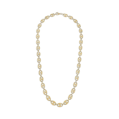 14ct Yellow Gold Coffee Bean Chain Necklace - FJewellery