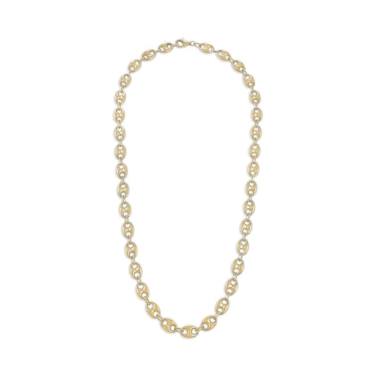 14ct Yellow Gold Coffee Bean Chain Necklace - FJewellery