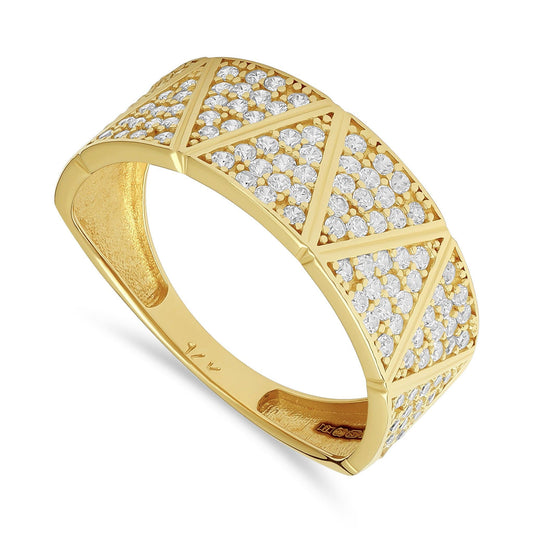 14ct Yellow Gold Cubic Zirconia Ring - FJewellery