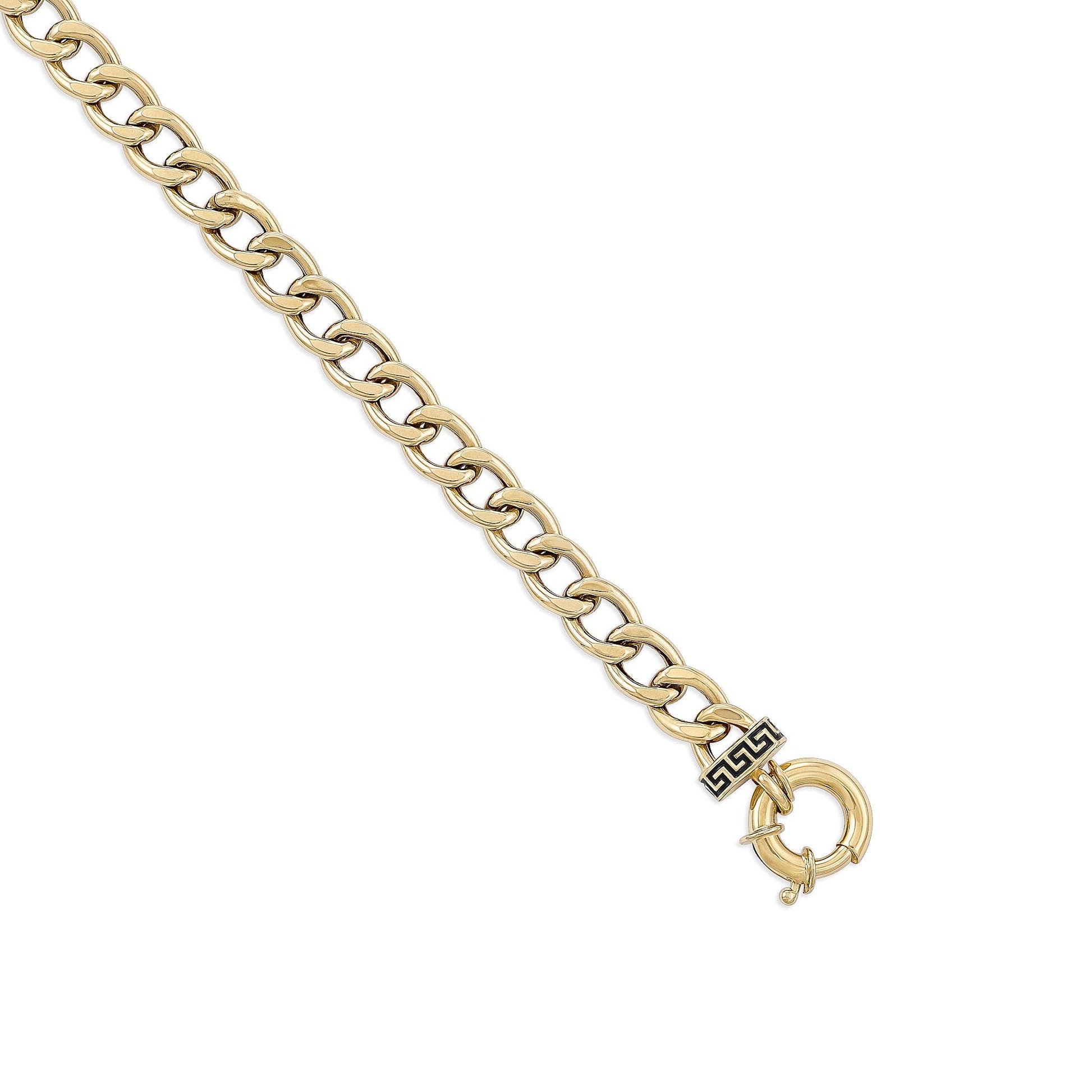 14ct Yellow Gold Curb Chain Bracelet - FJewellery