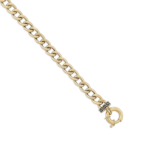 14ct Yellow Gold Curb Chain Bracelet - FJewellery