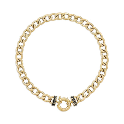 14ct Yellow Gold Curb Chain Bracelet - FJewellery