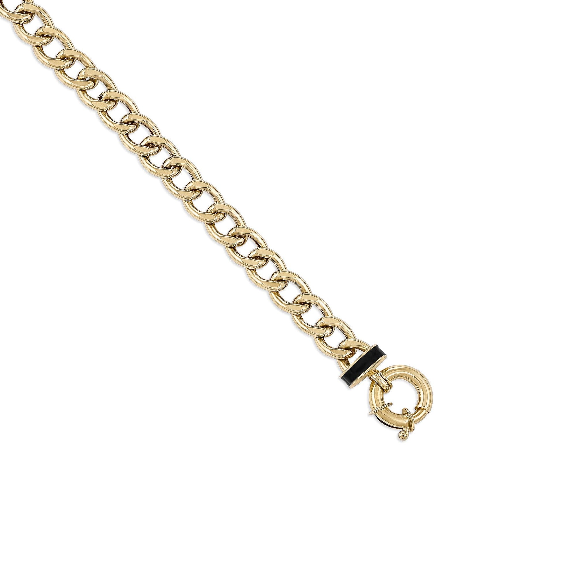 14ct Yellow Gold Curb Chain Design Bracelet - FJewellery