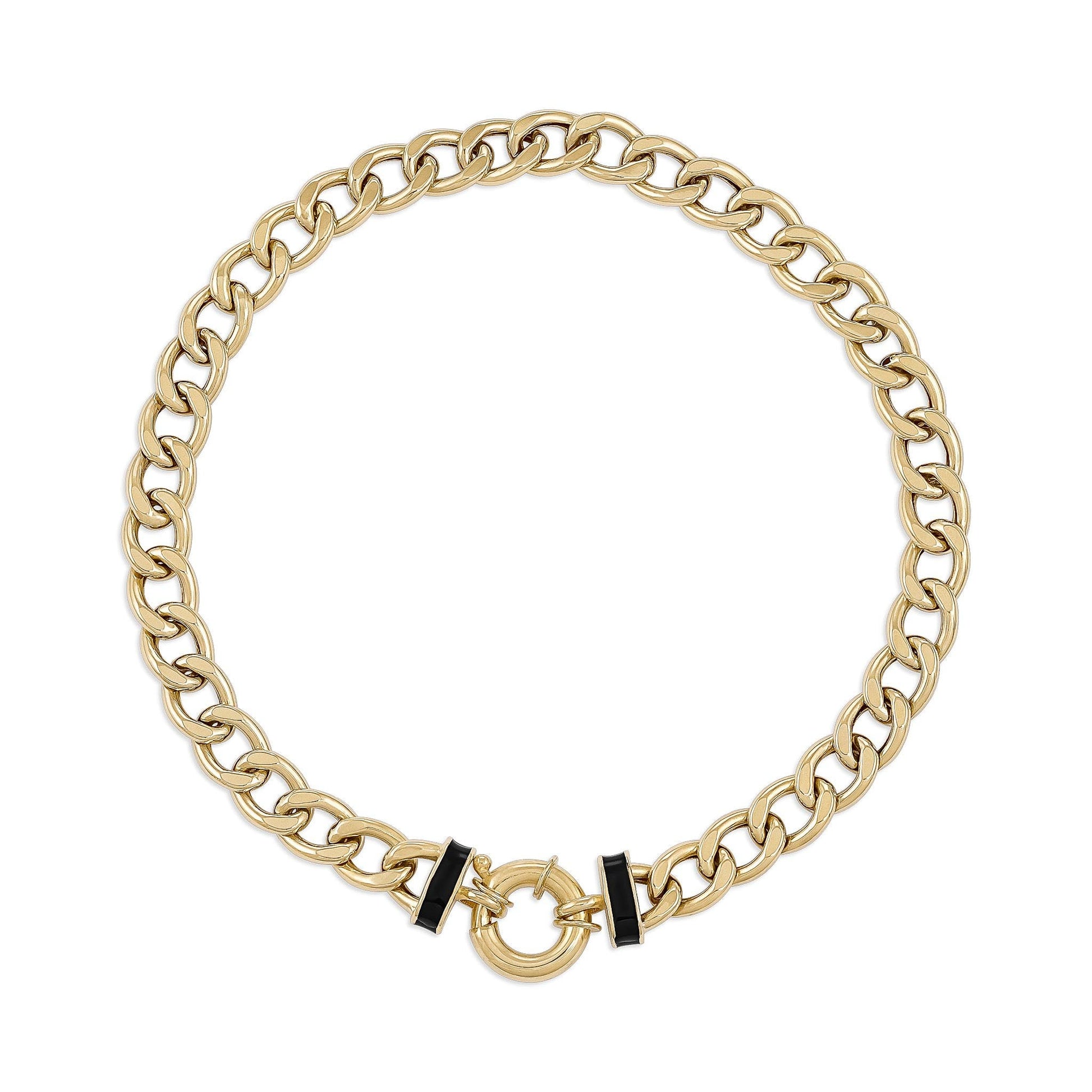 14ct Yellow Gold Curb Chain Design Bracelet - FJewellery