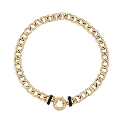 14ct Yellow Gold Curb Chain Design Bracelet - FJewellery