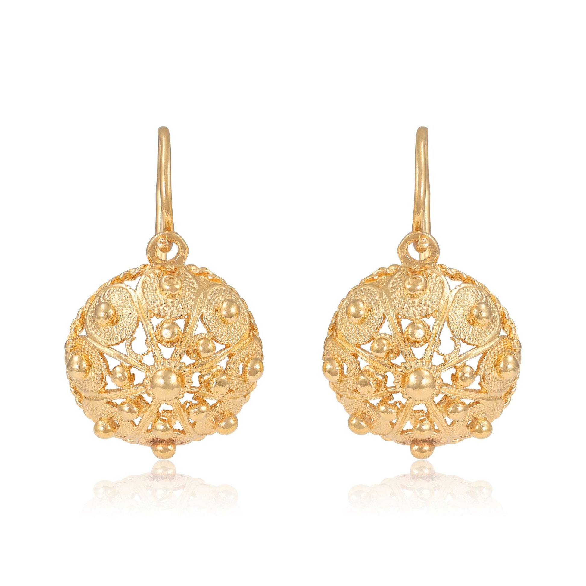 14ct yellow gold earrings 08001112 - FJewellery