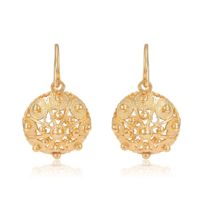 14ct yellow gold earrings 08001112 - FJewellery