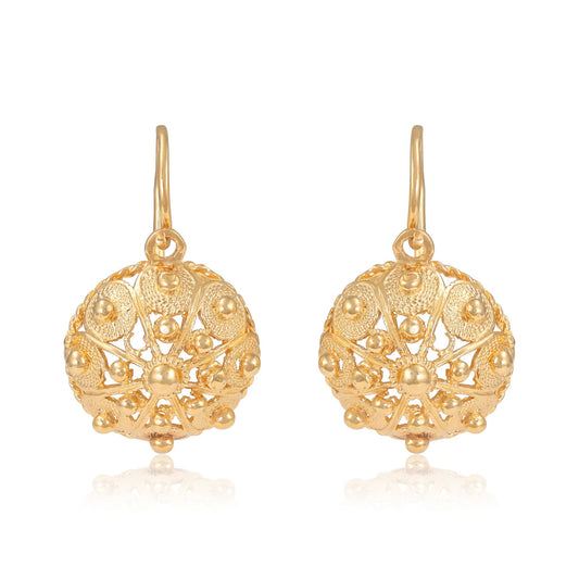 14ct yellow gold earrings 08001112 - FJewellery