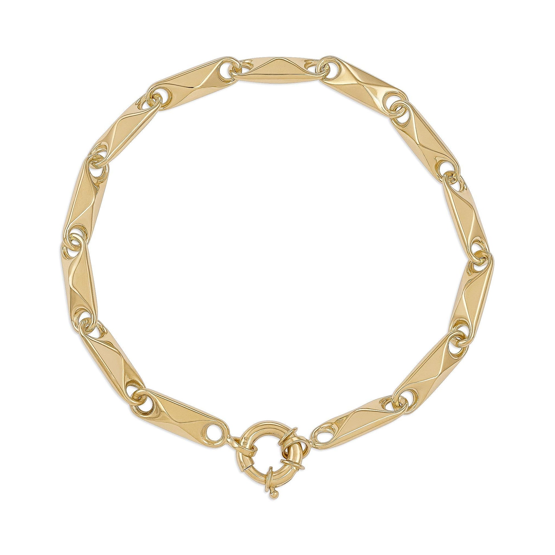 14ct Yellow Gold Fancy Bracelet - FJewellery