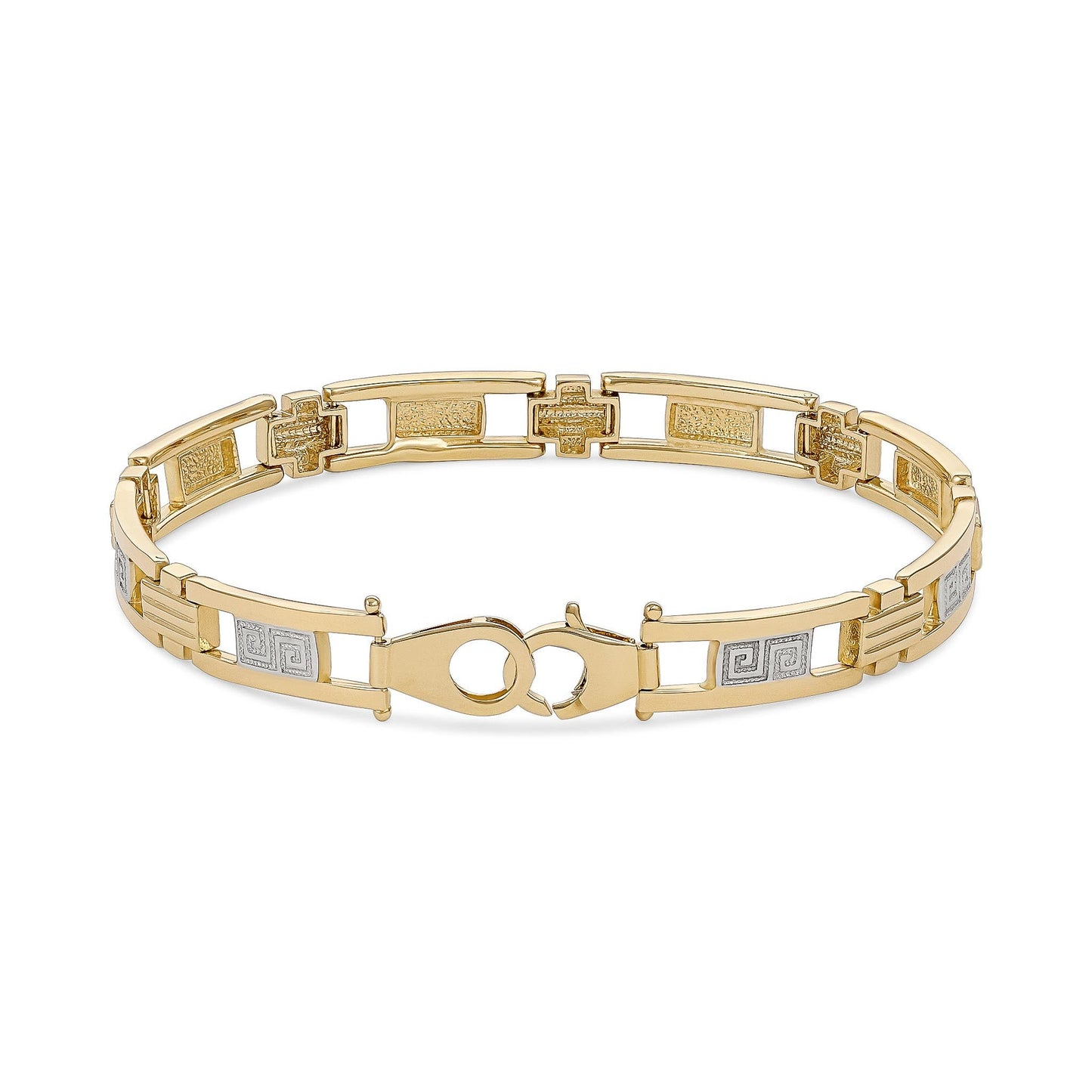 14ct Yellow Gold Fancy Greek Bracelet - FJewellery