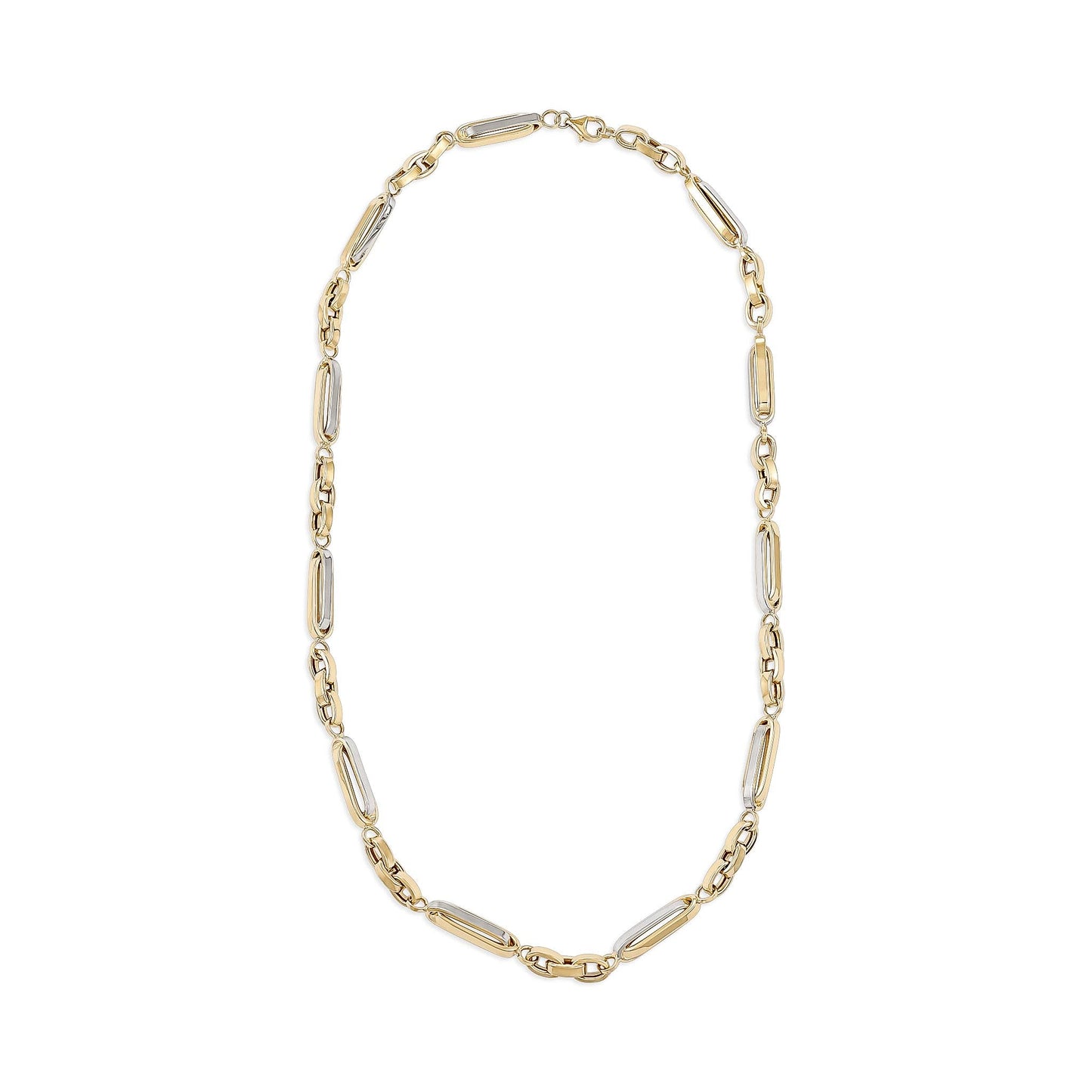14ct Yellow Gold Fancy Link Chain Necklace - FJewellery