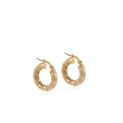 14ct yellow gold hoop earrings 09000422 - FJewellery