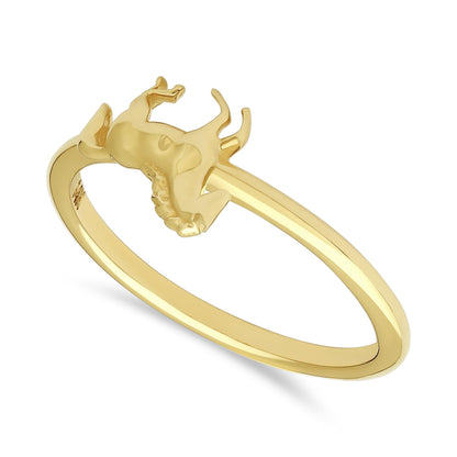 14ct Yellow Gold Horse Design Ring - FJewellery
