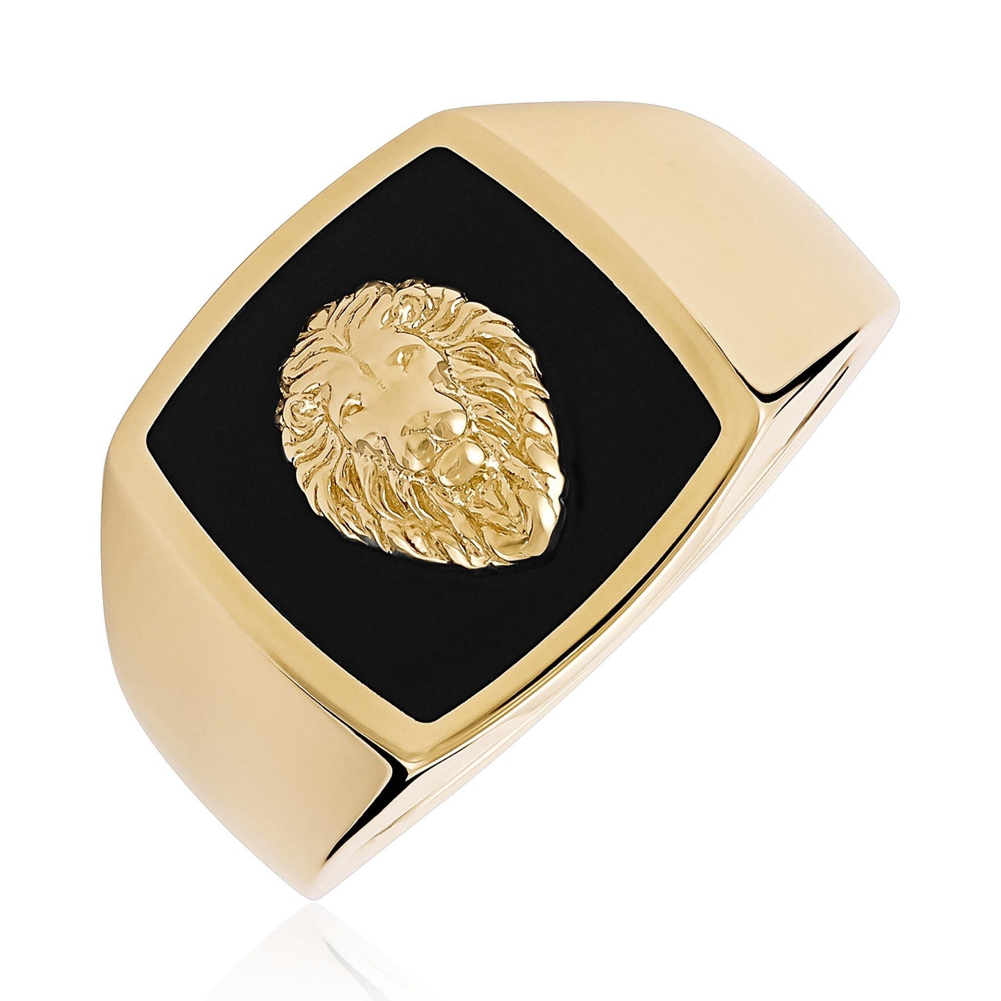 14ct Yellow Gold Lion Ring - FJewellery