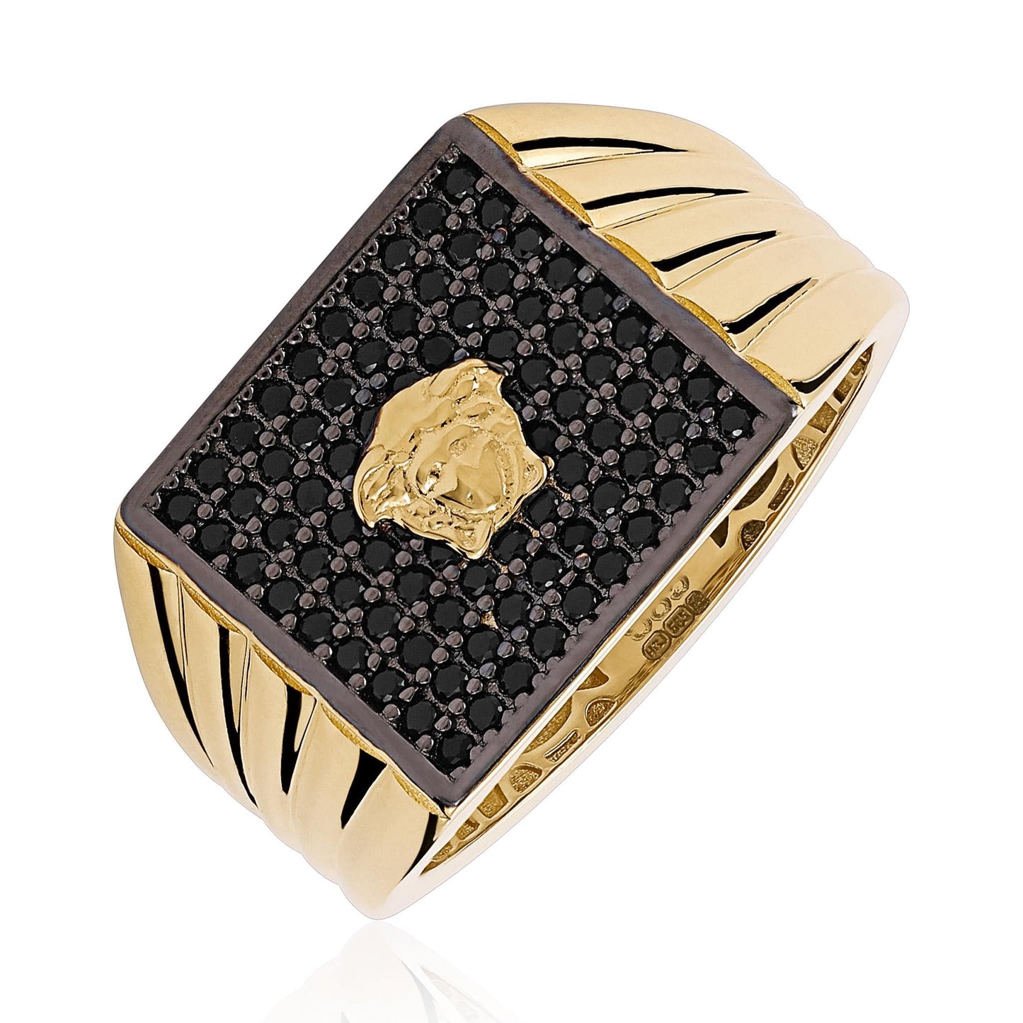 14ct Yellow Gold Medusa Signet Ring - FJewellery