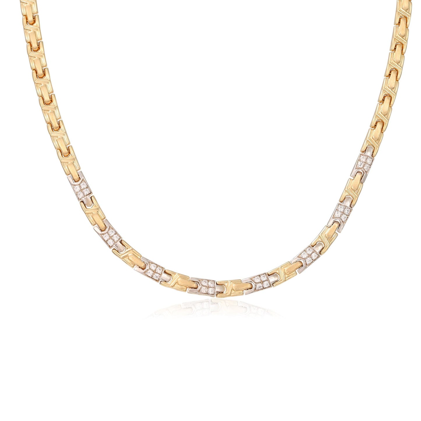 14ct yellow gold necklace with stones 08001110 - FJewellery