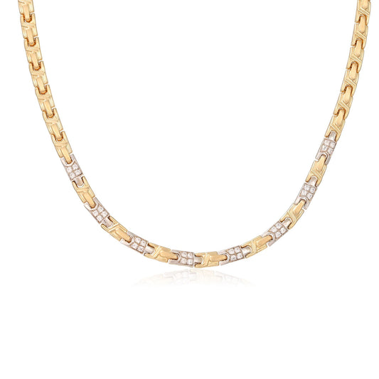 14ct yellow gold necklace with stones 08001110 - FJewellery