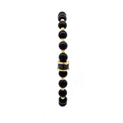 14ct yellow gold pre - owned bracelet with black beads FCA06010741 - 3 - FJewellery