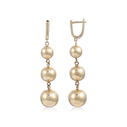 14ct Yellow Gold Pre - owned Drop Earrings 02033674 - FJewellery