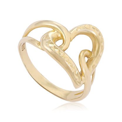 14ct Yellow Gold Pre- owned Heart ring 02033079 - FJewellery