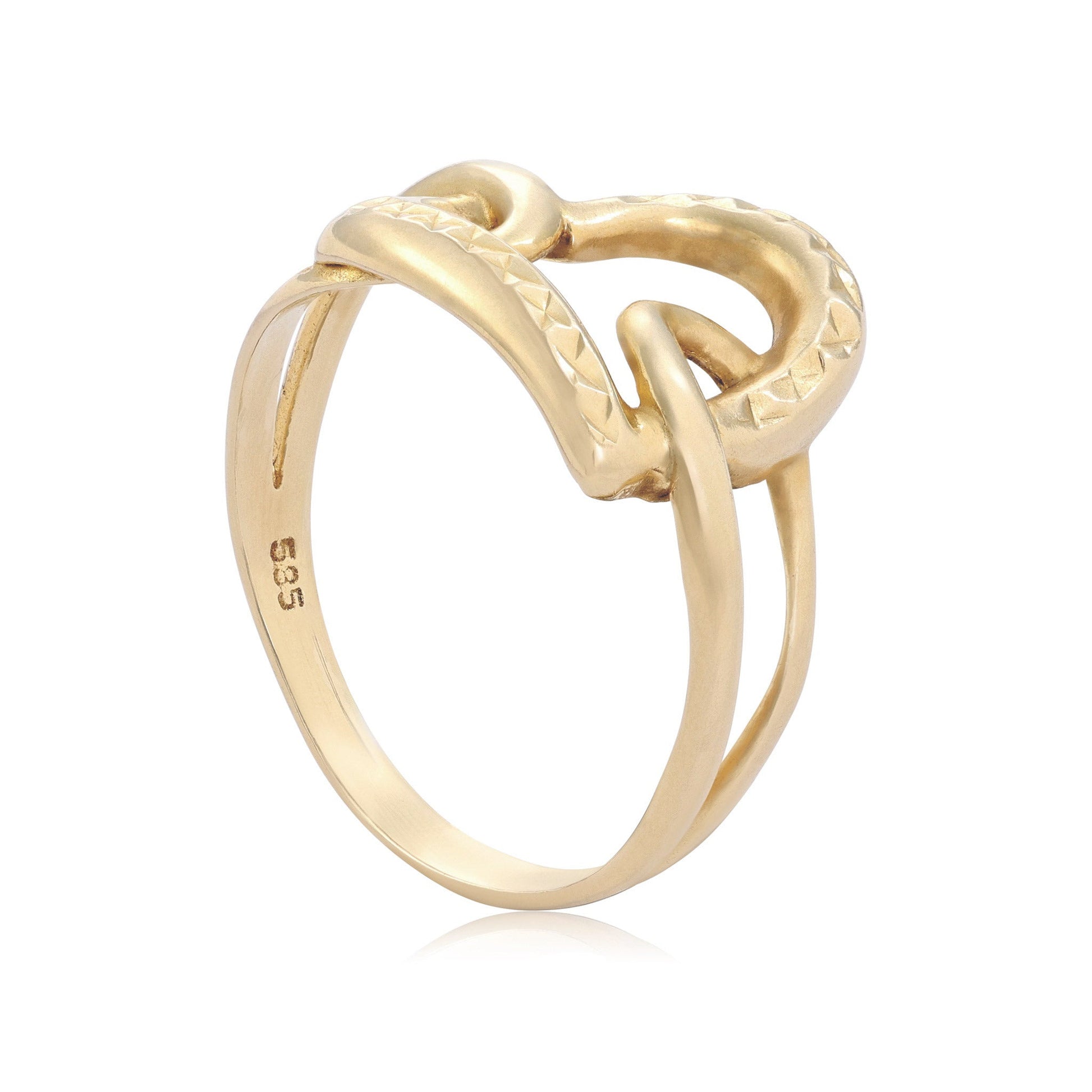 14ct Yellow Gold Pre- owned Heart ring 02033079 - FJewellery