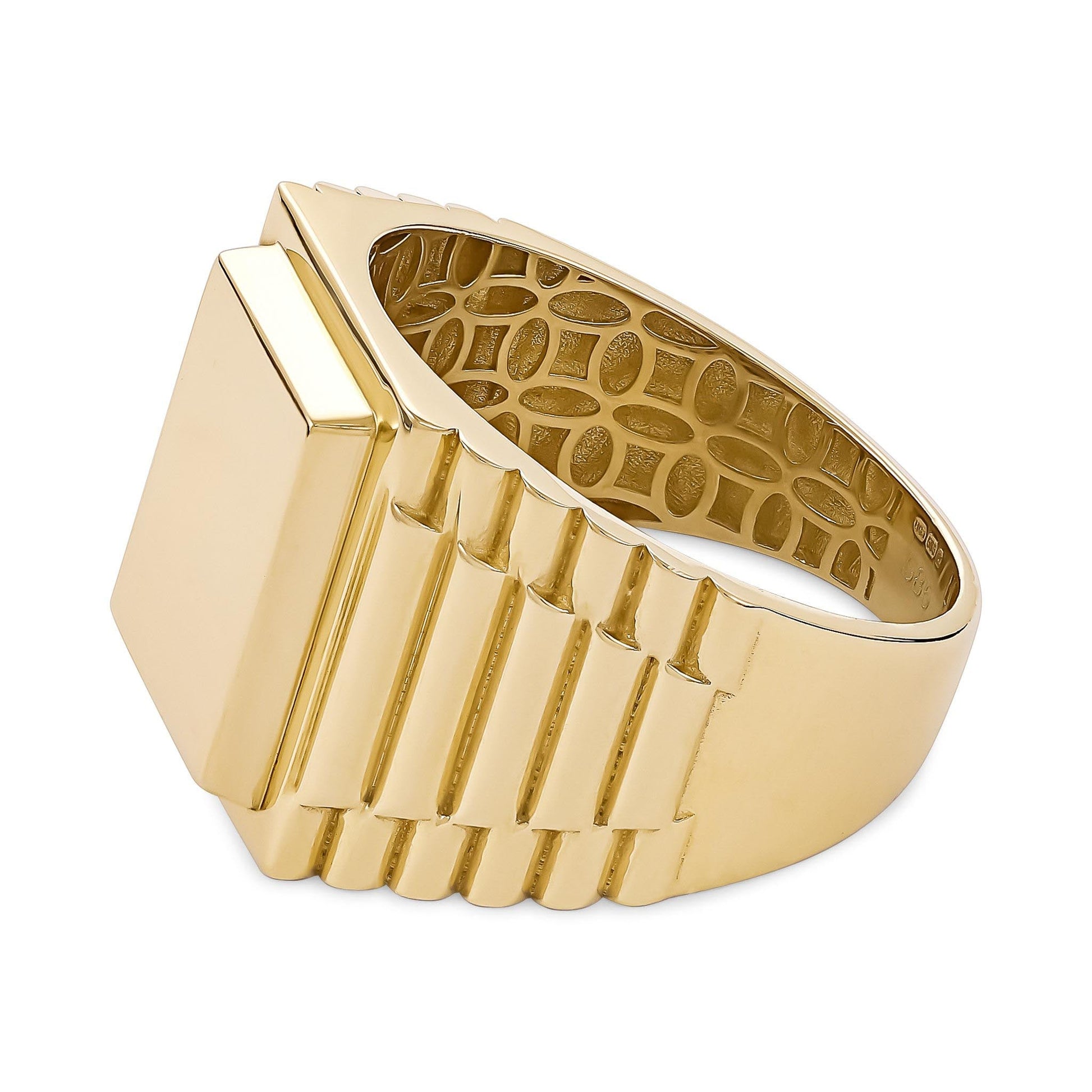 14ct Yellow Gold Signet Ring - FJewellery