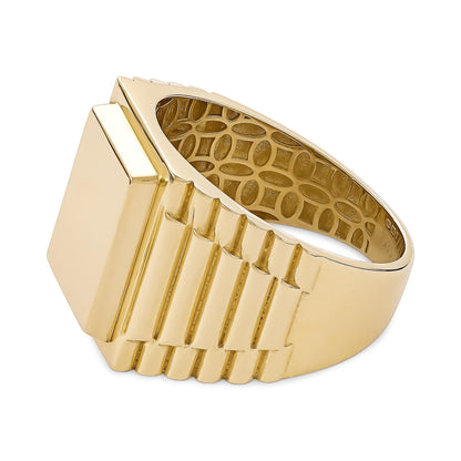 14ct Yellow Gold Signet Ring - FJewellery