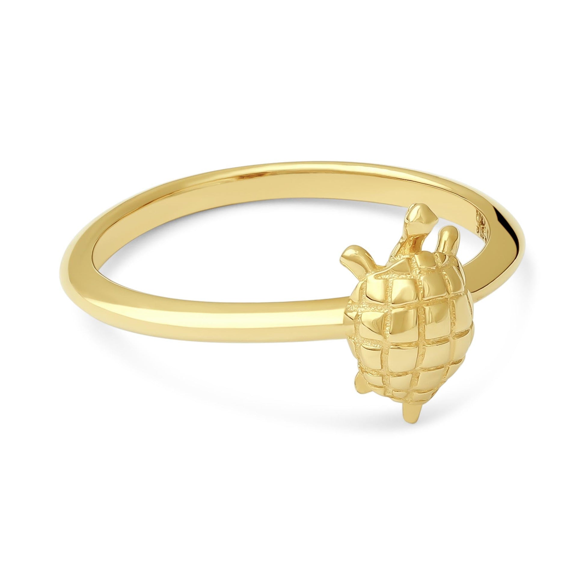 14ct Yellow Gold Turtle Design Ring - FJewellery