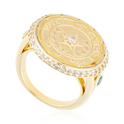 14ct yellow gold WALDEMAR diamond ring 06003831 - FJewellery