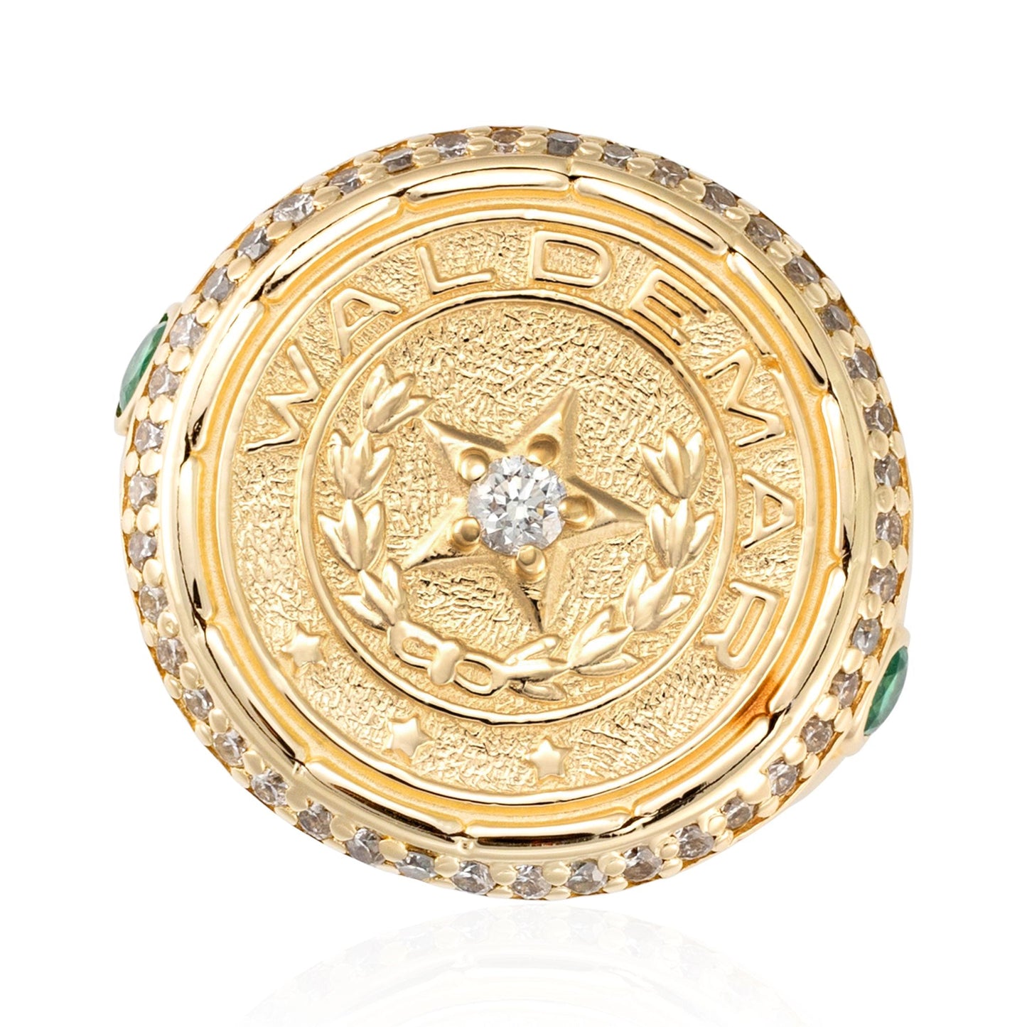 14ct yellow gold WALDEMAR diamond ring 06003831 - FJewellery