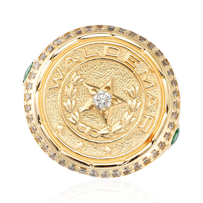 14ct yellow gold WALDEMAR diamond ring 06003831 - FJewellery