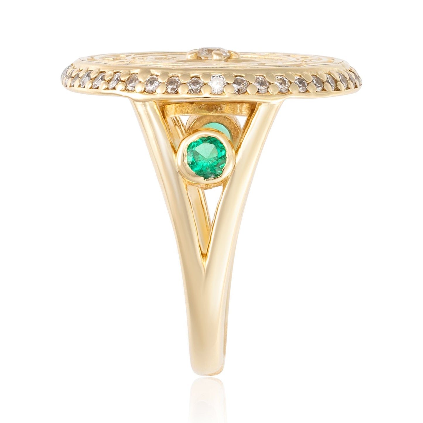 14ct yellow gold WALDEMAR diamond ring 06003831 - FJewellery