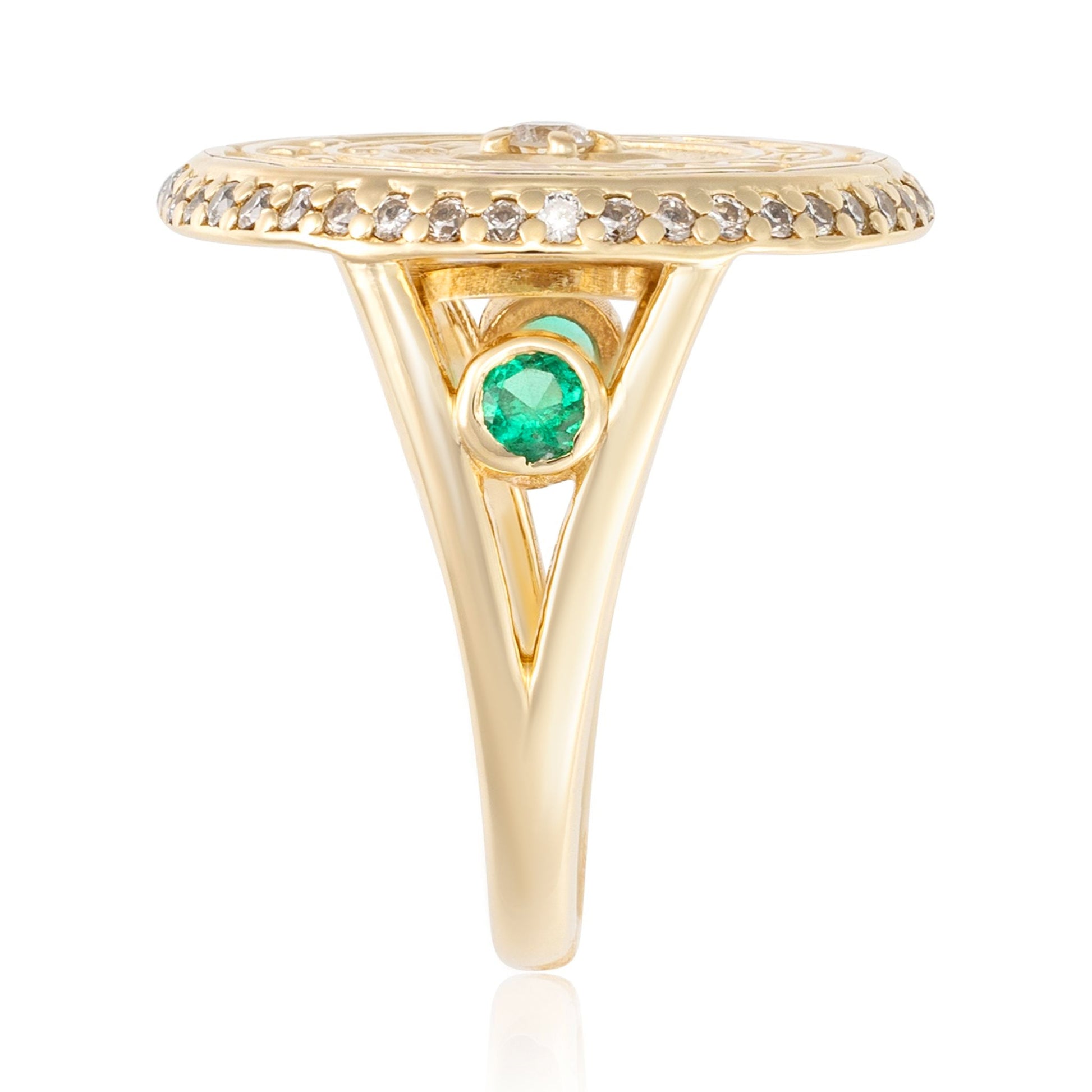 14ct yellow gold WALDEMAR diamond ring 06003831 - FJewellery