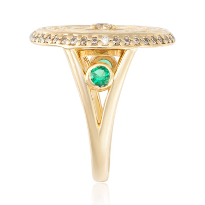 14ct yellow gold WALDEMAR diamond ring 06003831 - FJewellery