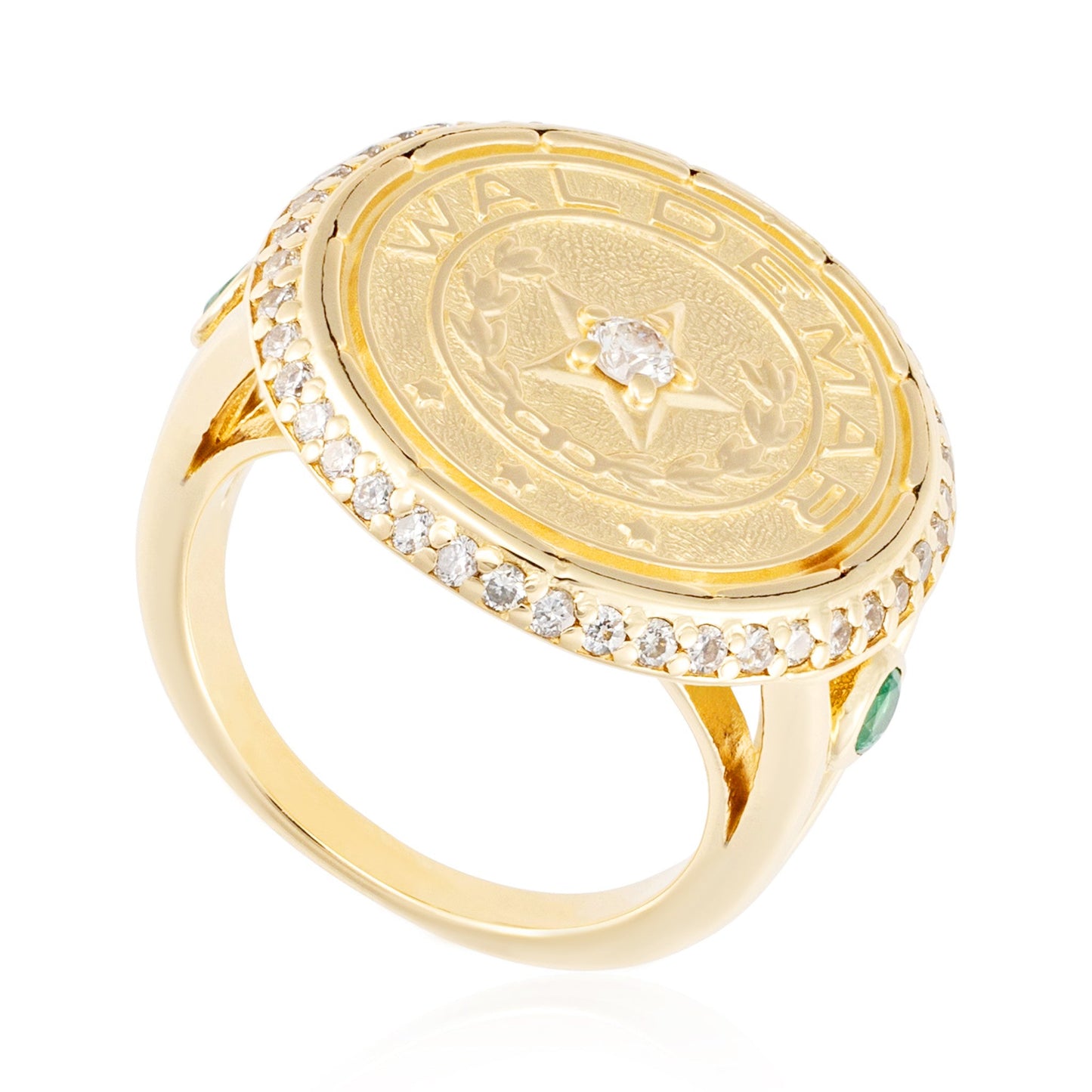 14ct yellow gold WALDEMAR diamond ring 06003831 - FJewellery