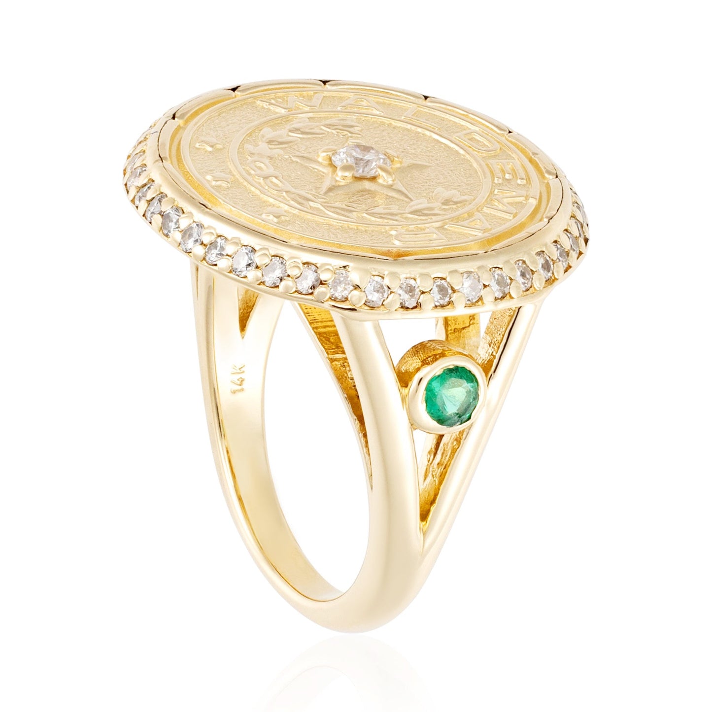 14ct yellow gold WALDEMAR diamond ring 06003831 - FJewellery