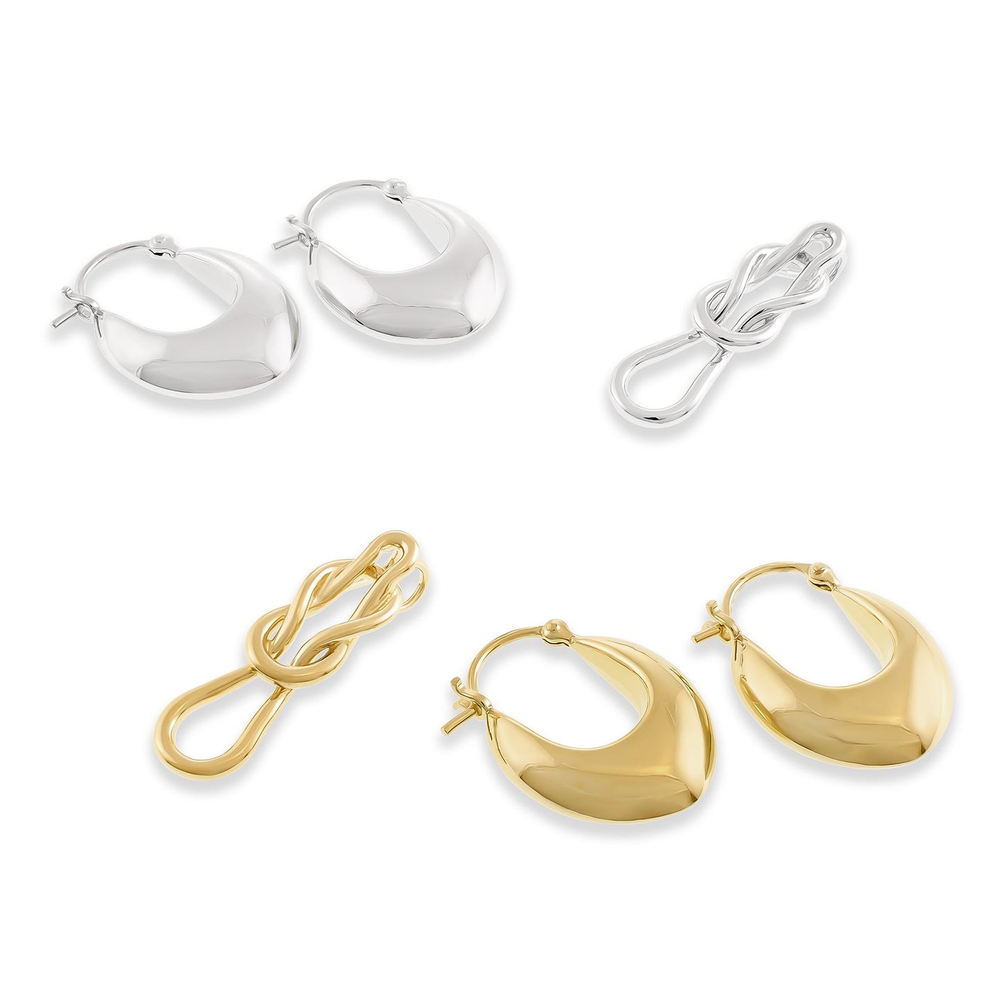 14k Gold Plated 1 Micron Huggie Earrings PER1008 - FJewellery