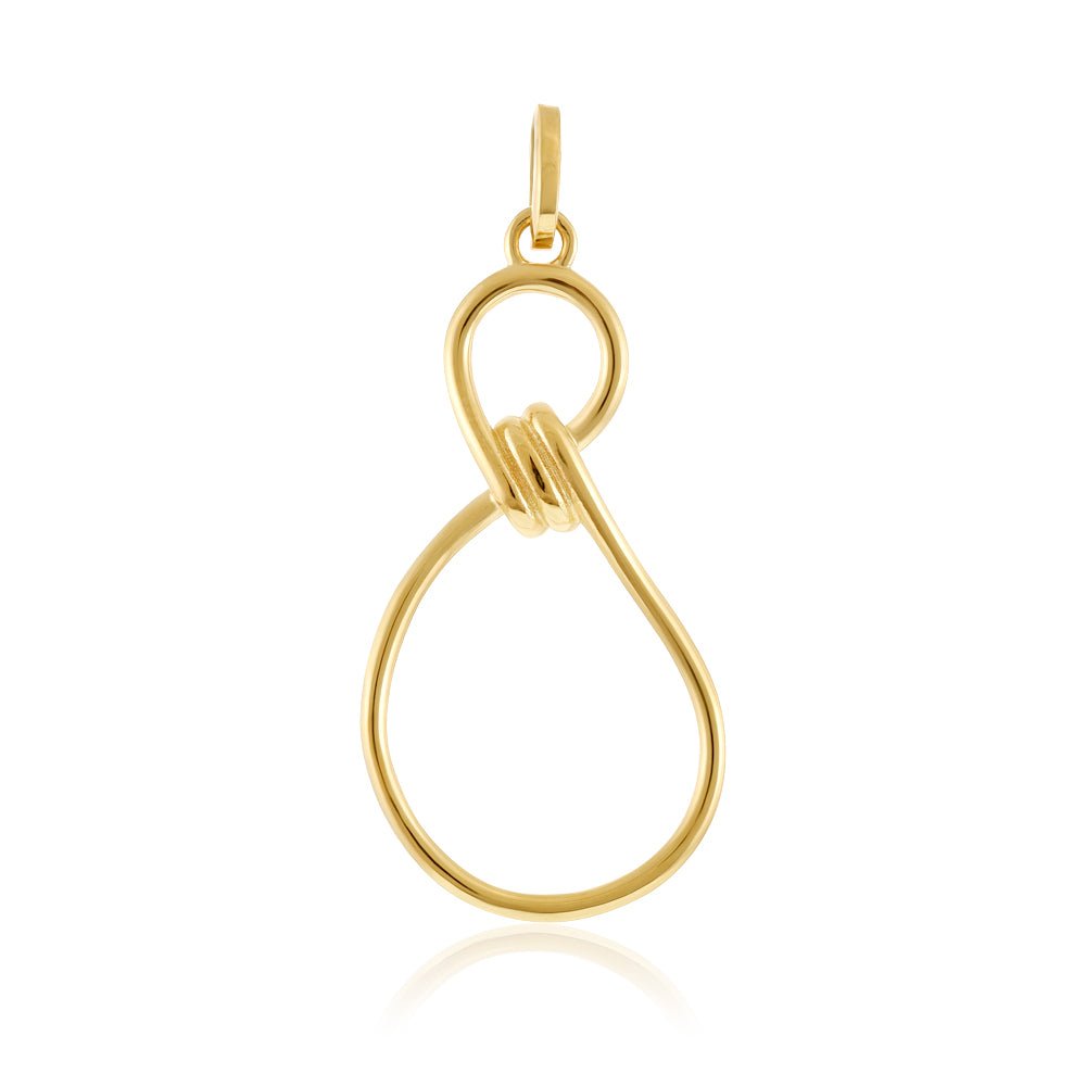 14k Gold Plated 1 Micron Rope Knot Pendant PPD1005 - FJewellery
