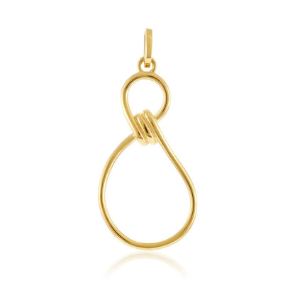 14k Gold Plated 1 Micron Rope Knot Pendant PPD1005 - FJewellery