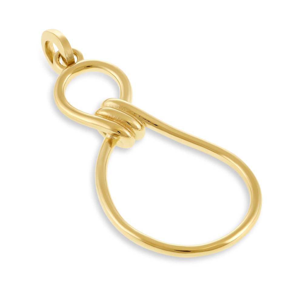 14k Gold Plated 1 Micron Rope Knot Pendant PPD1005 - FJewellery
