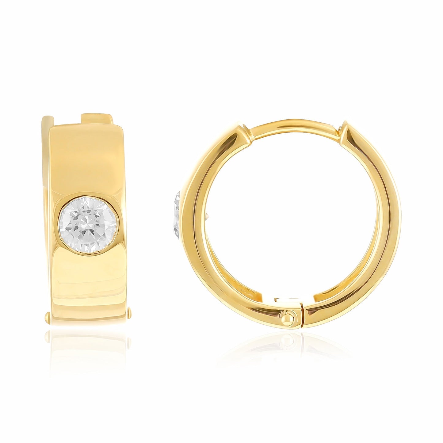 18 K Gold Plate 1 M, Shiny Finish PER3007 - FJewellery